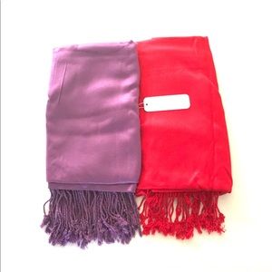 Charming Charlie Scarf Bundle 2 NWT Red & Purple